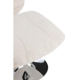 Silla relax de metal y tela beige 88.5*83.5*83.5 cm