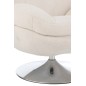 Silla relax de metal y tela beige 88.5*83.5*83.5 cm