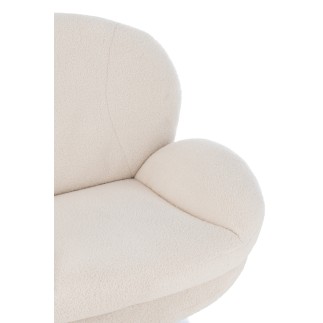 Silla relax de metal y tela beige 88.5*83.5*83.5 cm