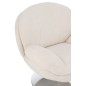 Silla relax de metal y tela beige 88.5*83.5*83.5 cm