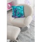 Silla relax de metal y tela beige 88.5*83.5*83.5 cm
