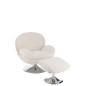 Silla relax de metal y tela beige 88.5*83.5*83.5 cm