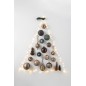 Boite de 6 boules de Noël en verre marron 8x8x8 cm