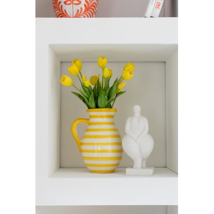 Carafe en céramique jaune 20x20x26 cm