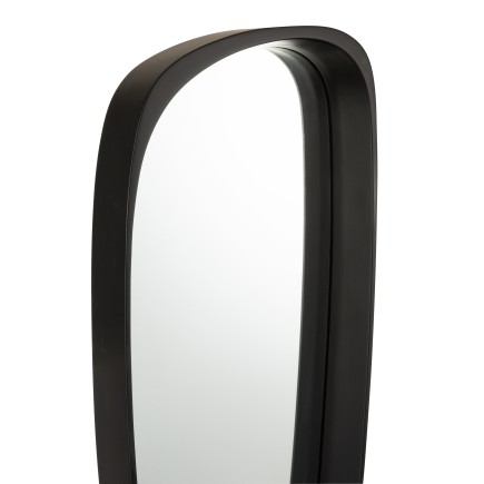 Specchio irregolare in Vetro Nero 33x89x6,8cm
