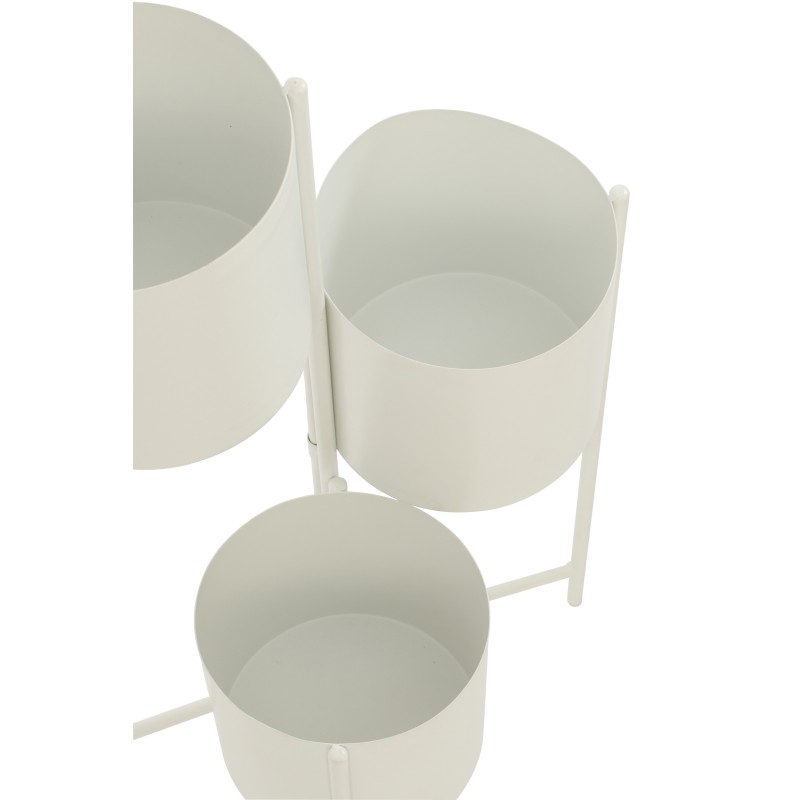 Cache-pot avec anse en métal blanc 23x22.5x75.5 cm Cache-pot avec anse en métal blanc 23x22.5x75.5 cm