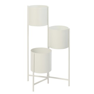 Vaso com alça em metal branco 23 x 22,5 x 75,5 cm