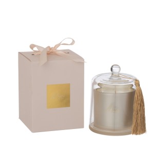 Bougie cloche beige 11x11x15.5 cm