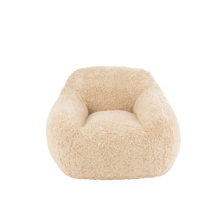 Sofa en textile beige 99x98x75 cm