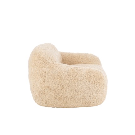 Sofa en textile beige 99x98x75 cm