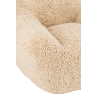 Sofa en textile beige 99x98x75 cm