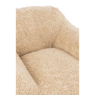 Sofa en textile beige 99x98x75 cm