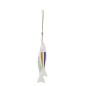 Suspension de 2 poissons en bois multicolore 7x4x65 cm