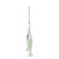 Suspension de 2 poissons en bois multicolore 7x4x65 cm