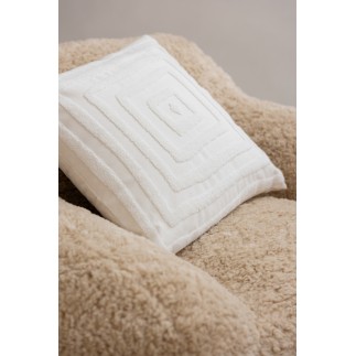 Sofa en textile beige 99x98x75 cm