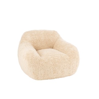 Sofa en textile beige 99x98x75 cm