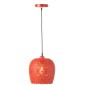 Candeeiro suspenso em metal vermelho 23,5 x 23,5 x 39 cm Candeeiro suspenso em metal vermelho 23,5 x 23,5 x 39 cm