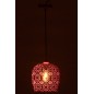Lampada a sospensione in metallo rosso 23.5x23.5x39 cm