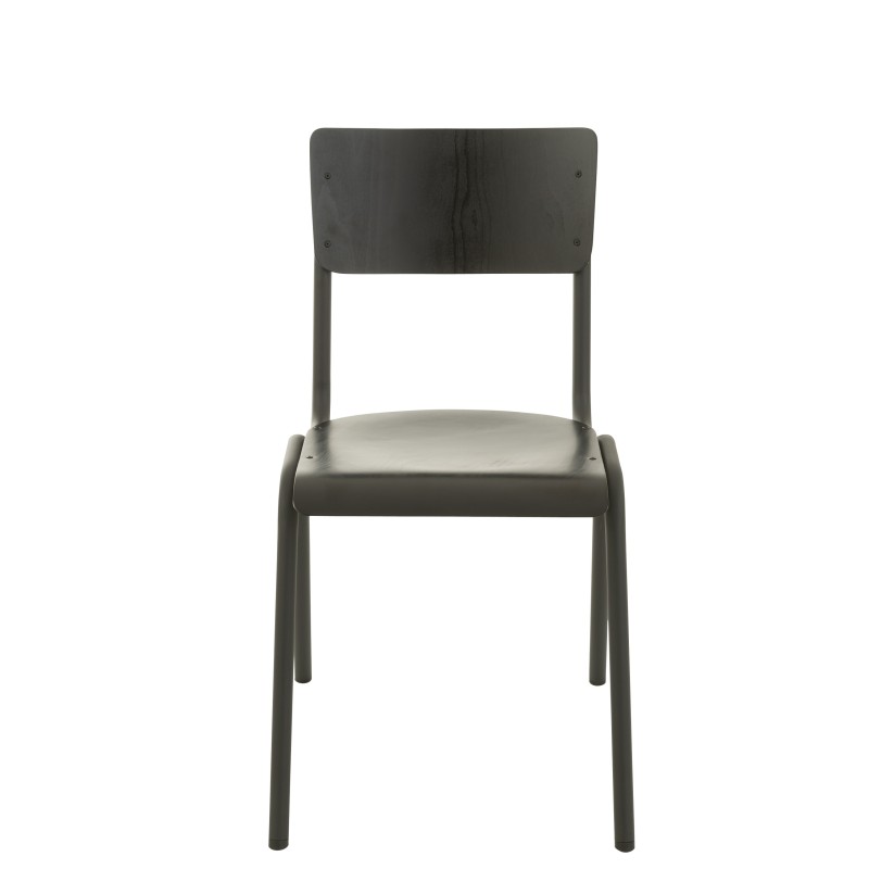 Chaise réglable en velours noir 52x43x82 cm Chaise réglable en velours noir 52x43x82 cm
