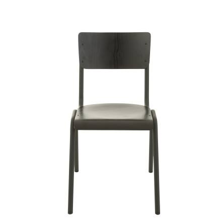 Chaise réglable en velours noir 52x43x82 cm