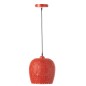 Candeeiro suspenso em metal vermelho 23,5 x 23,5 x 39 cm Candeeiro suspenso em metal vermelho 23,5 x 23,5 x 39 cm