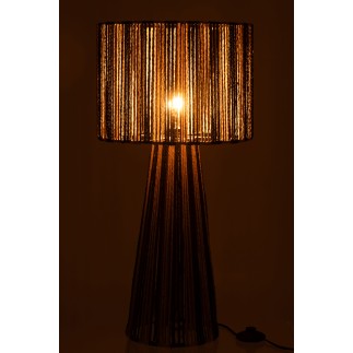 Lampada in corde marroni 36x36x69 cm