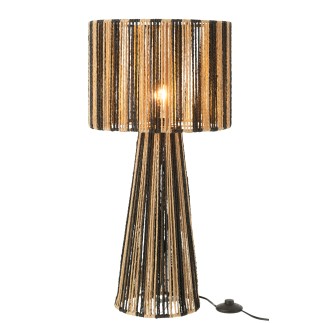 Lampada in corde marroni 36x36x69 cm