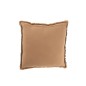 Coussin carré bords effilochés en polyester marron clair 45x45x12cm Coussin carré bords effilochés en polyester marron clair 45x45x12cm