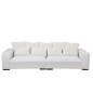 Canapé 4 places en tissu blanc 330x105x70cm Canapé 4 places en tissu blanc 330x105x70cm