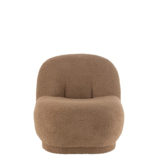 Pouf en Textile Marron 78x88x72cm