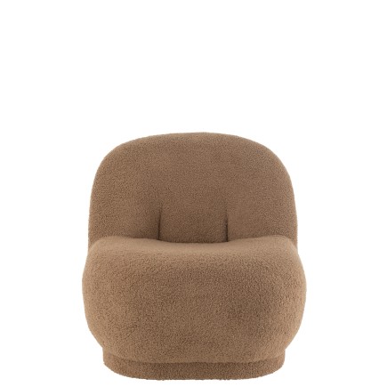 Pouf en Textile Marron 78x88x72cm