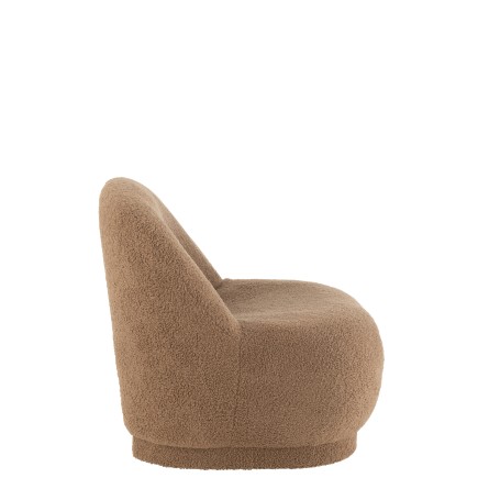 Pouf en Textile Marron 78x88x72cm