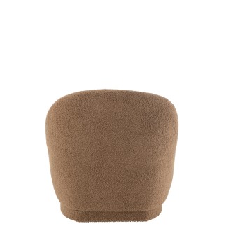 Pouf en Textile Marron 78x88x72cm