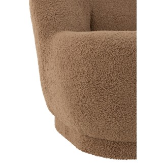 Pouf en Textile Marron 78x88x72cm