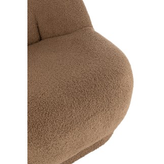 Pouf en Textile Marron 78x88x72cm