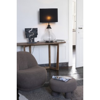 Pouf en Textile Marron 78x88x72cm