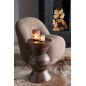 Pouf en Textile Marron 78x88x72cm Pouf en Textile Marron 78x88x72cm