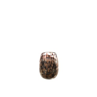 Bougie parfumée dans pot en verre multicouleur 10x10x13.75 cm
