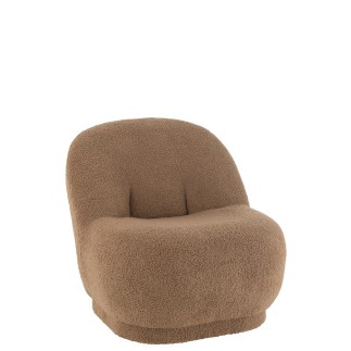 Pouf en Textile Marron 78x88x72cm