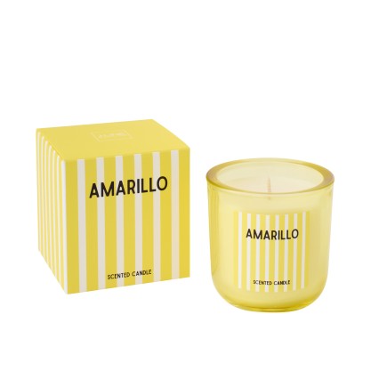 Vela perfumada «Limão» em copo amarelo 9,5 x 9,5 x 10 cm