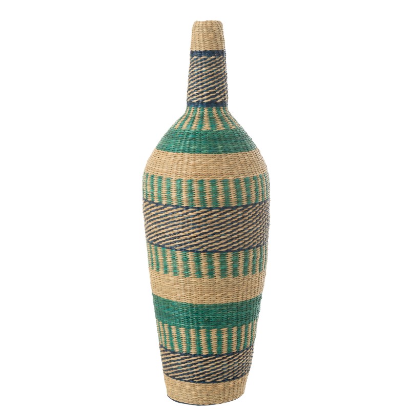 Vaso in giunco di mare blu 30x30x90 cm