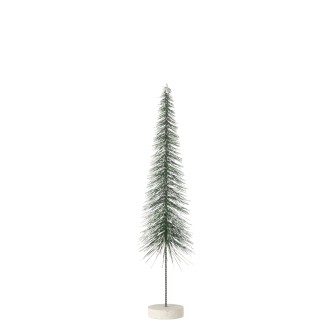 Sapin de Noël artificiel en plastique vert 7x7x35 cm