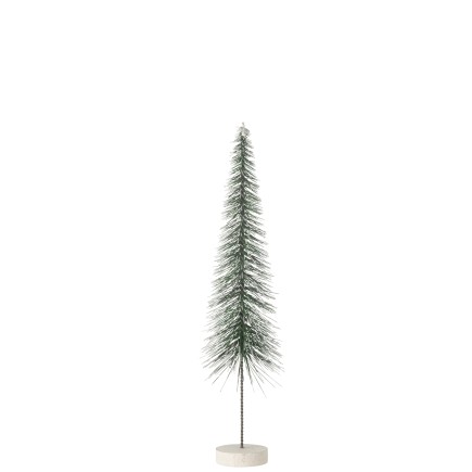 Sapin de Noël artificiel en plastique vert 7x7x35 cm