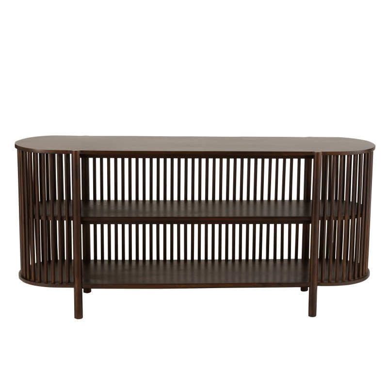Consolle a 2 livelli in legno marrone 160x38x75 cm Consolle a 2 livelli in legno marrone 160x38x75 cm