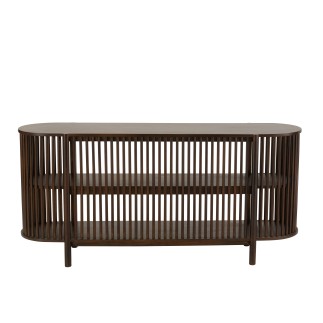 Consolle a 2 livelli in legno marrone 160x38x75 cm