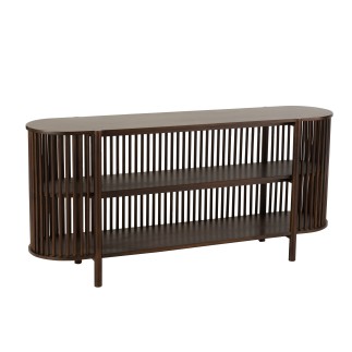 Consolle a 2 livelli in legno marrone 160x38x75 cm