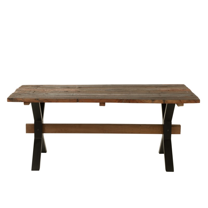 Tavolo invecchiato in legno marrone 180x89x76 cm Tavolo invecchiato in legno marrone 180x89x76 cm