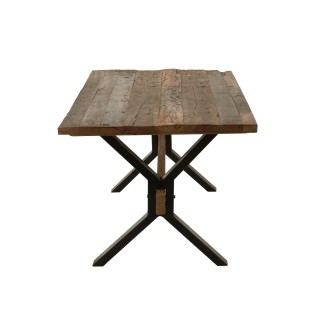 Table vieillie en bois marron 180x89x76 cm