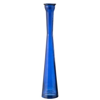 Vaso de vidro azul escuro 9,5 x 9,5 x 51 cm