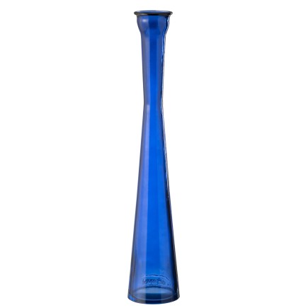 Vaso in vetro blu scuro 9,5x9,5x51 cm